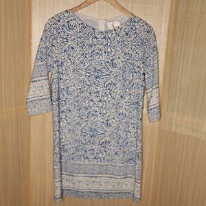 Skies Are Blue 3/4 Sleeve Shift Dress Medium